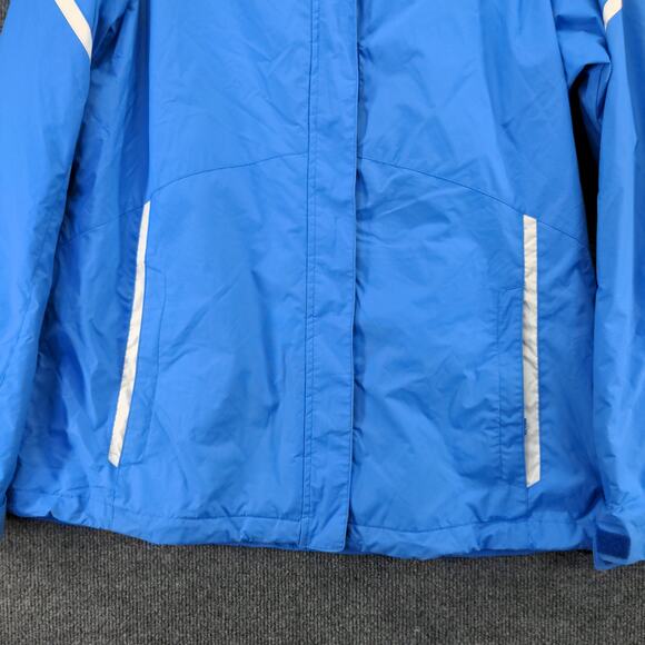 Columbia Interchange Hooded Jacket Coat Size L Blue Outer Layer Only - Picture 9 of 14